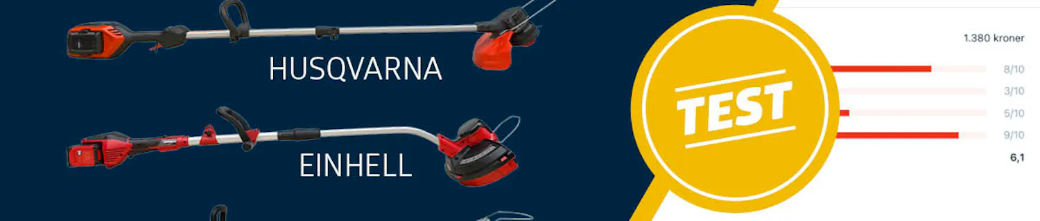 Test af græstrimmere Test af græstrimmere